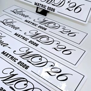 Perspex Number Plate